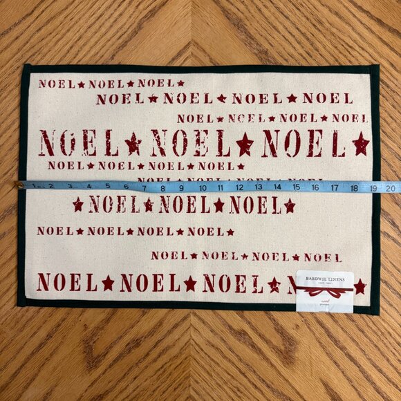 Bardwil Linens Set of 4 Cotton Placemats Noel Holiday Christmas Table Mats 13x19 - Picture 8 of 9